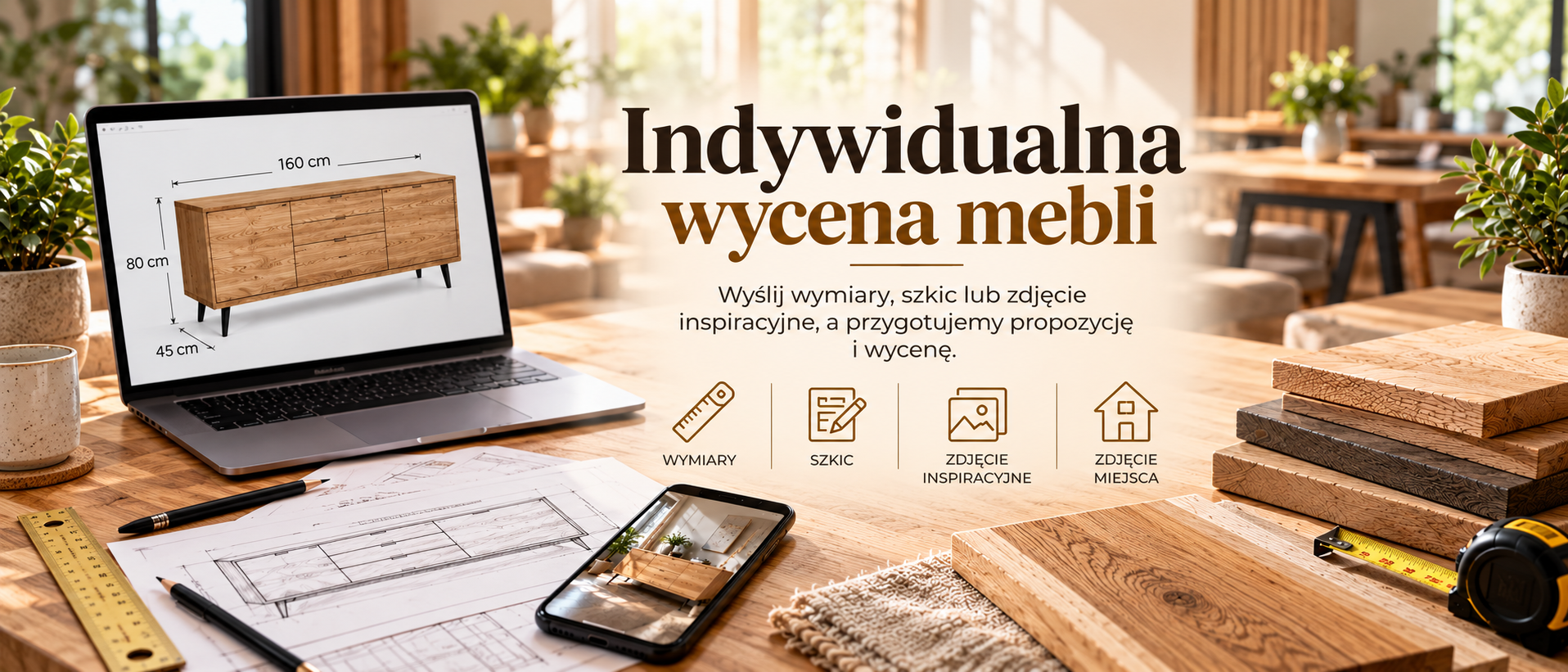 Indywidualna wycena mebli z litego drewna